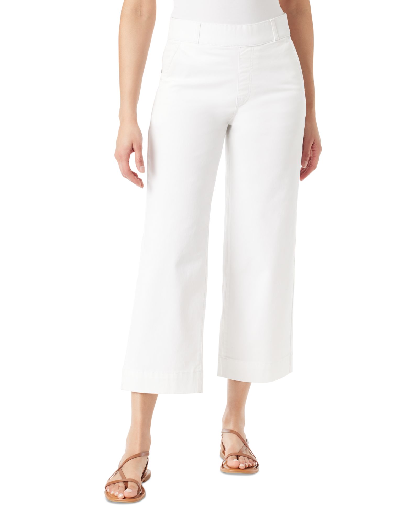 Gloria Vanderbilt Women's Shape-Effect Wide-Leg Cropped Pull-On Jeans