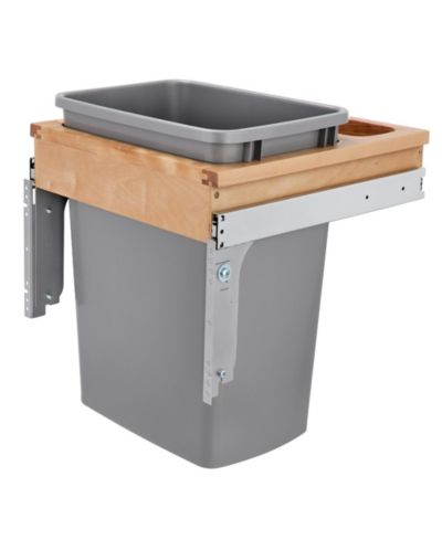 Мусорное ведро Rev-A-Shelf Pullout Top Mount 35 qt., Silver, 4WCTM-1816DM-1