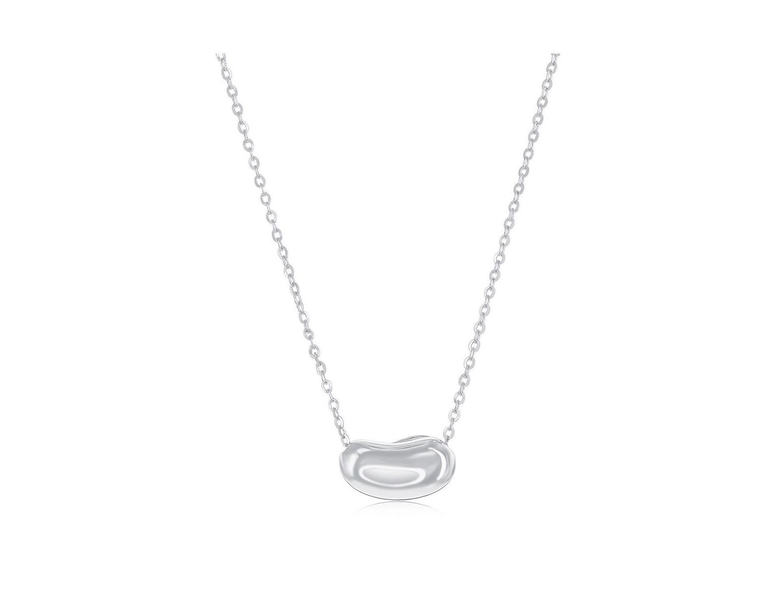 Ожерелье Simona Sterling Silver Bean Shaped Slide Necklace