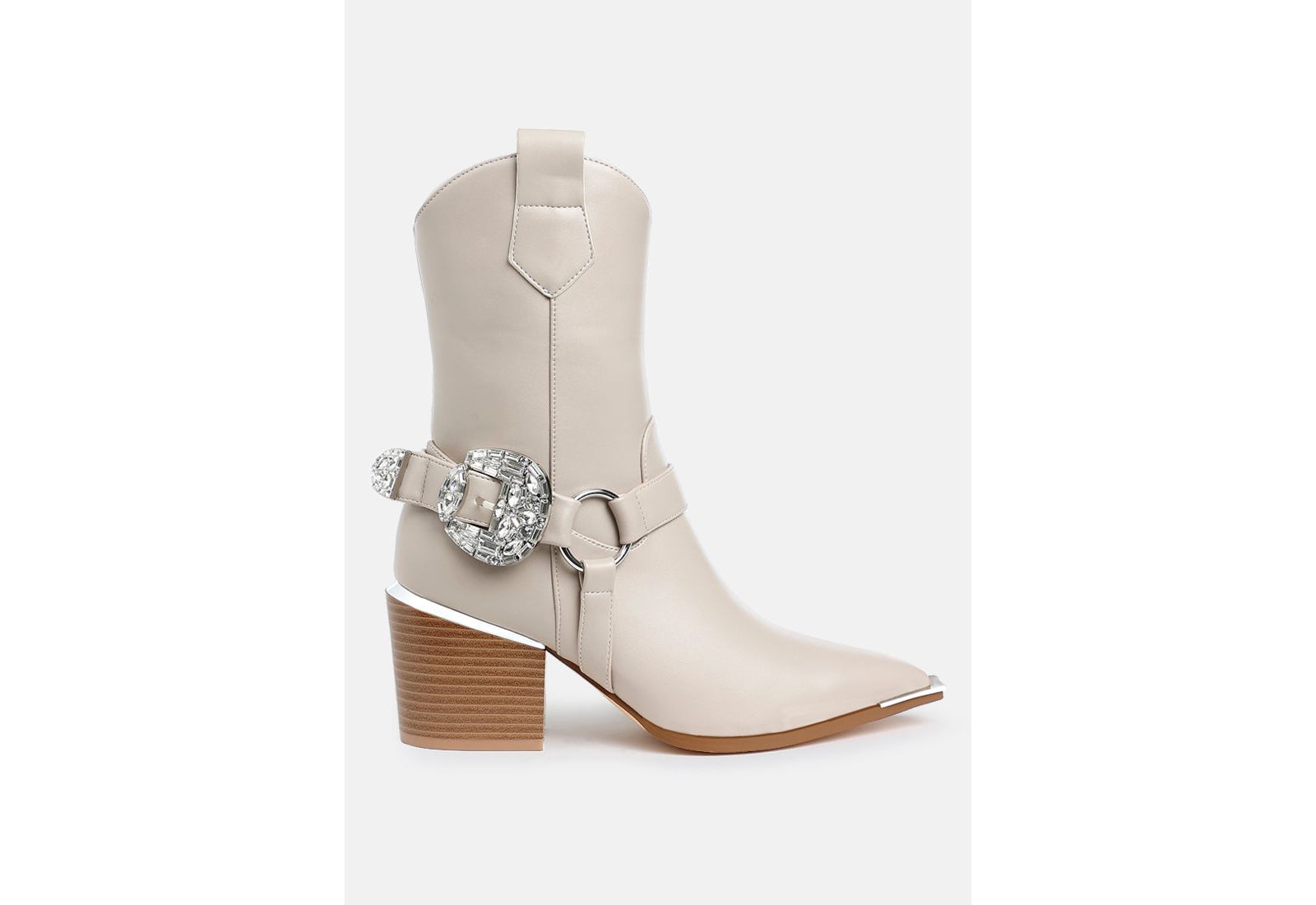 London Rag Женские Woodstock Diamante Embellished Pin Buckle Boots
