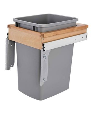 Rev-A-Shelf Pullout Top Mount Trash Can 35 qt., Silver, 4WCTM-1516DM-1