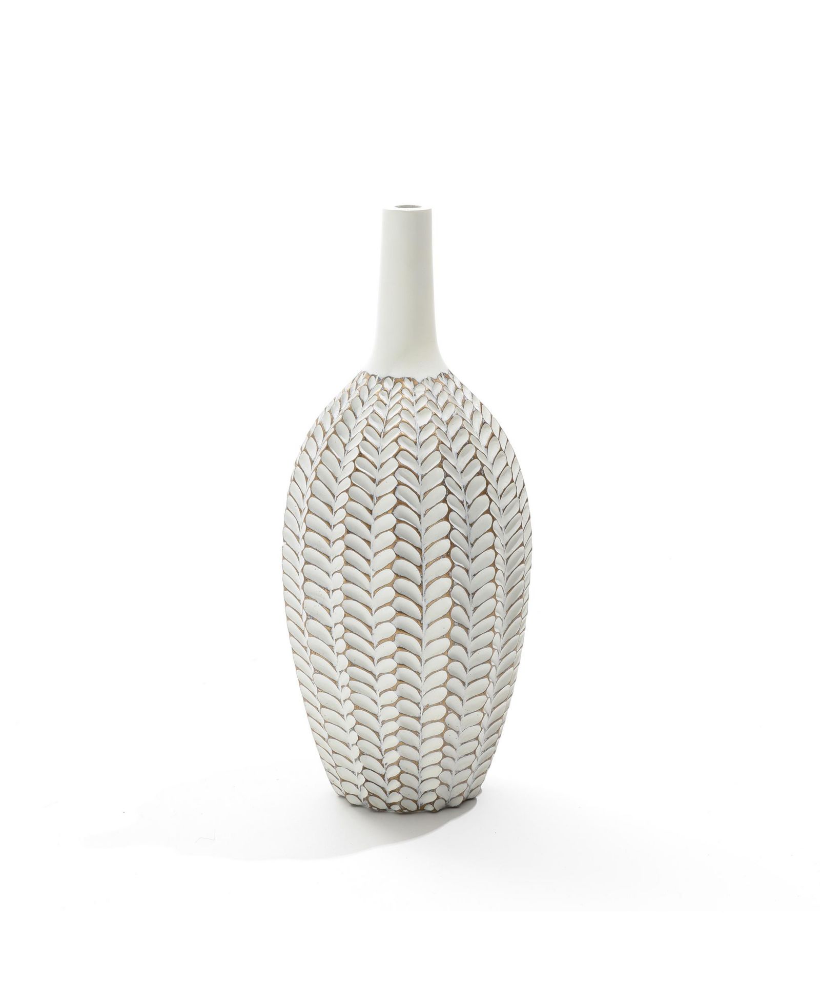 Ваза-труба LuxenHome Modern Geometric Pattern Polyresin 19.5-Inch