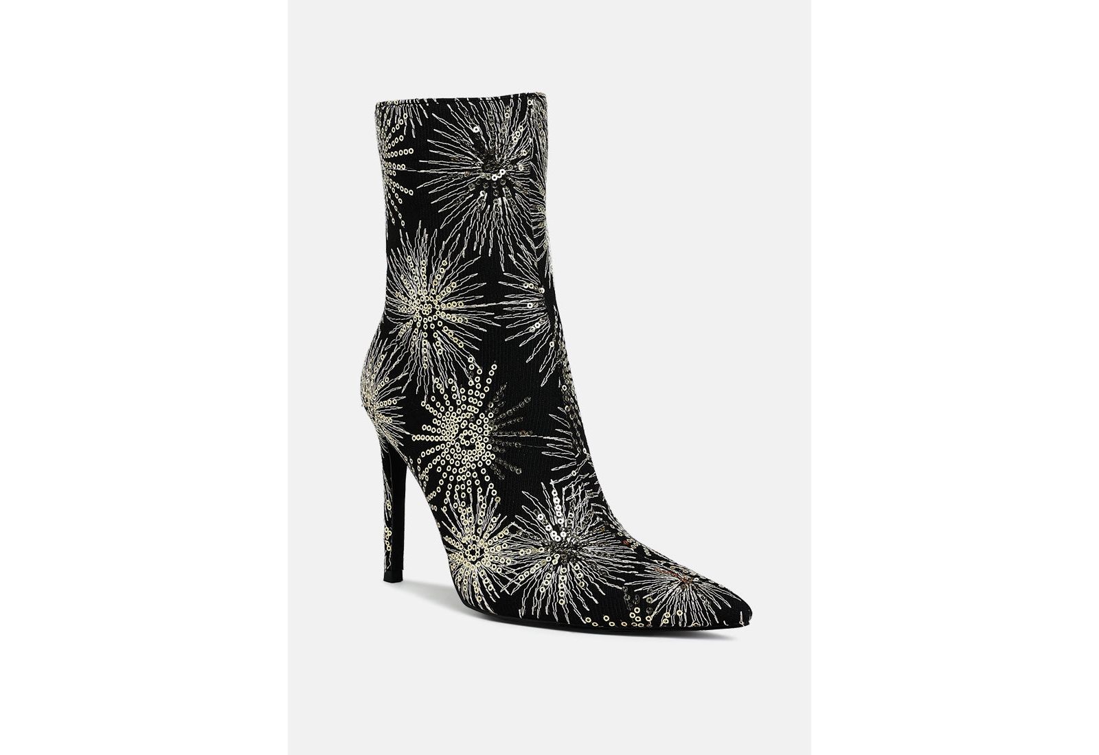 London Rag Women's Oleander Sequin Embellished Stiletto Boots