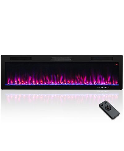 SUGIFT Electric Fireplace 60 Inches Recessed and Wall Mounted for 2' x 6' Stud