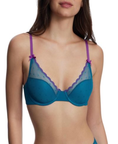 Skarlett Blue Женский бюстгальтер с косточками, кружевной, с точечным узором