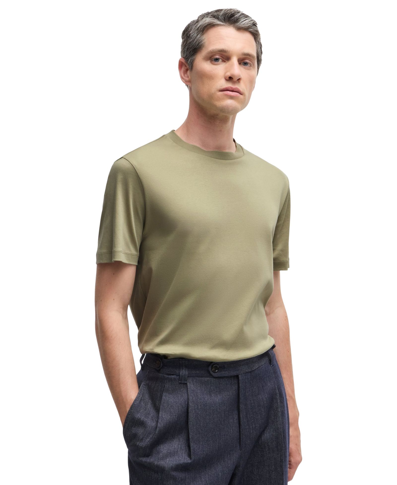 Мужская футболка Hugo Boss Regular-Fit Mercerized-Cotton T-Shirt