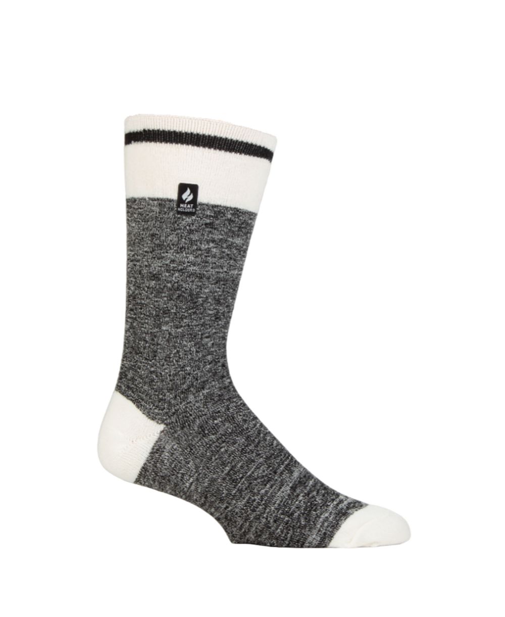 Heat Holders Men's Ultra Lite Lucas Cream Block Twist Crew Sock