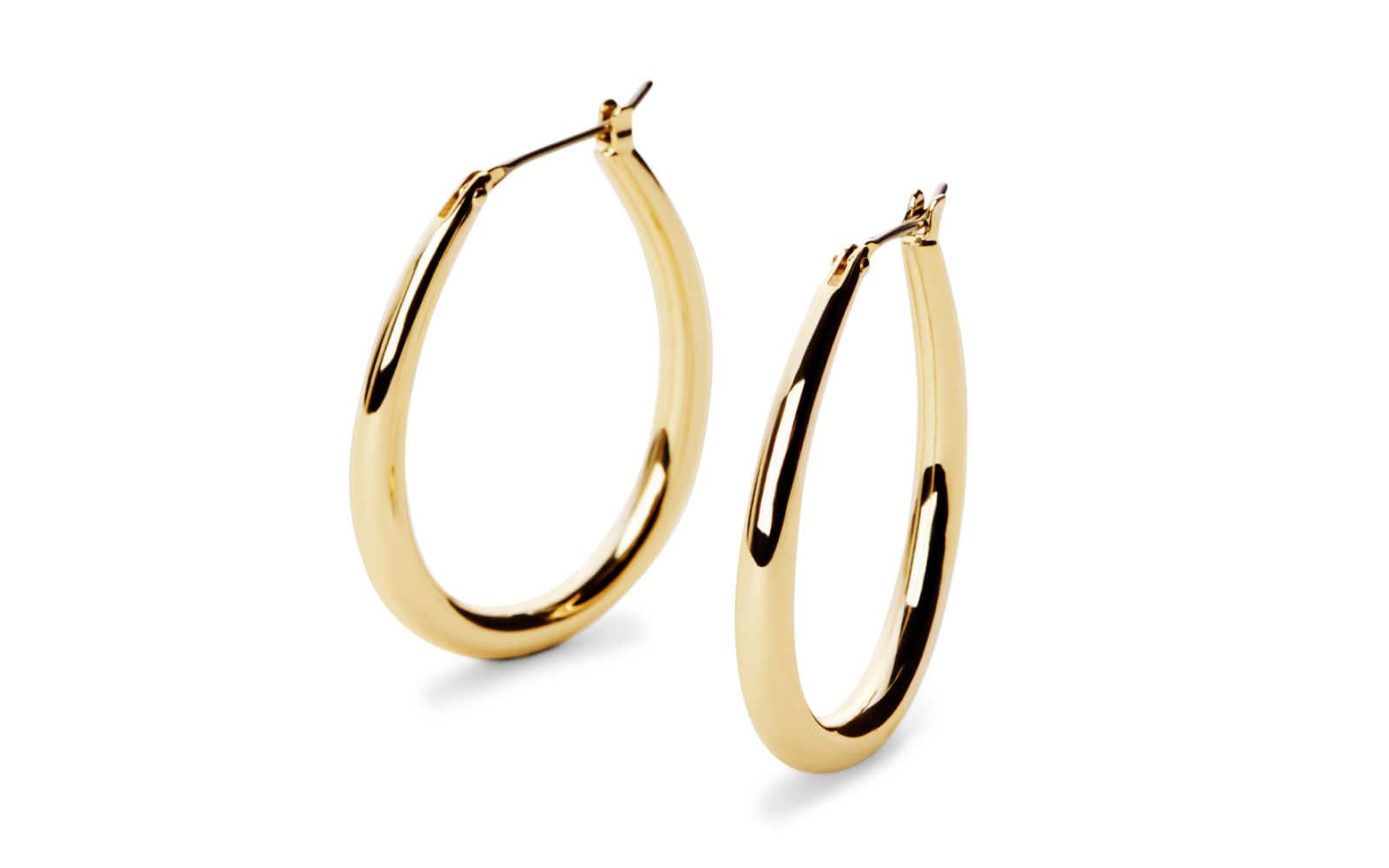 Ana Luisa Cuidado Thick 14K Gold-Plated Hoop Earrings