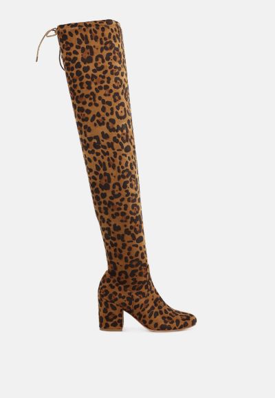 London Rag Womens Liama Minimal Drawstring Detail Knee-High Boots