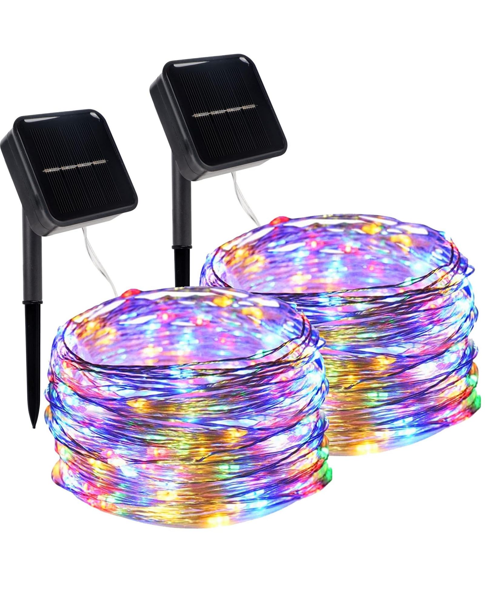 TWINKLE STAR 120 LED Outdoor Solar String Lights 8 Modes Decorative Fairy Lights 2-Pack - 39.4 FT