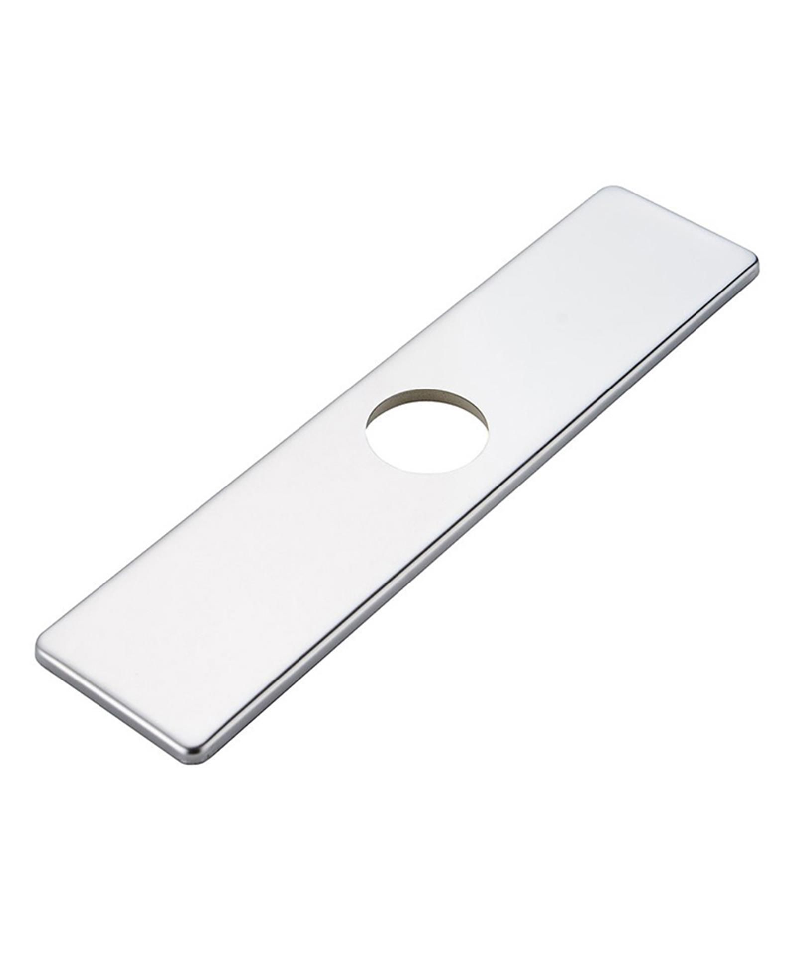 Greenspring Stainless Steel, Leed-Free Sink Hole Cover 10 Inch 1 or 3 Hole Long Rectangle Cover Deck Plate Faucet Escutcheon