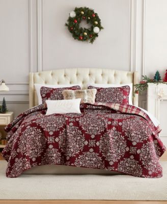 Праздничный комплект постельного белья Southshore Fine Linens Christmas Carol 5-Pc. Holiday Quilt Set, King/California King