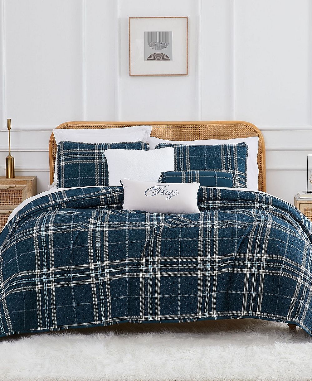 Southshore Fine Linens Vilano Plaid 6-Pc. Quilt Set, King/California King