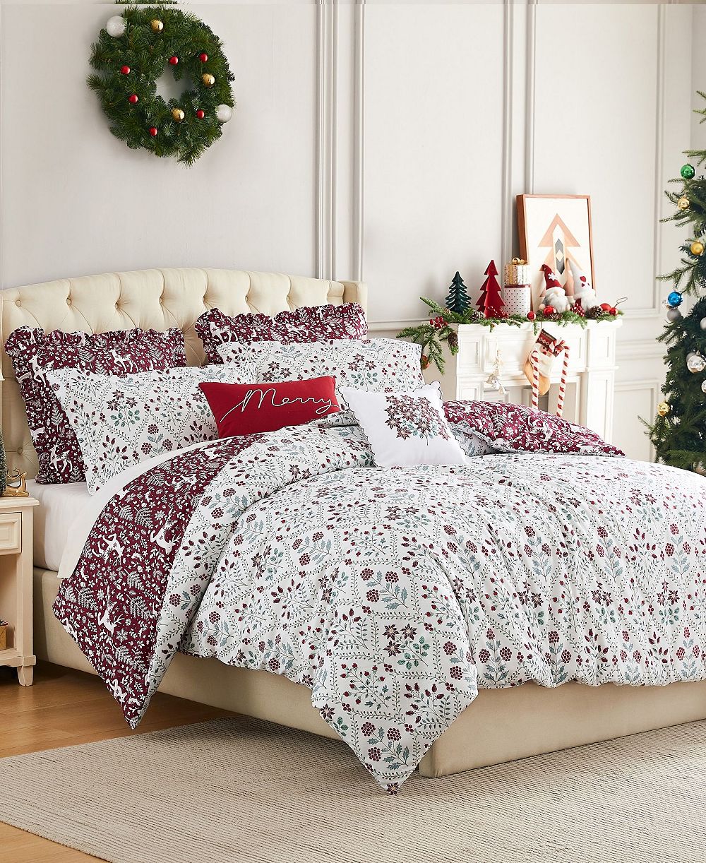 Southshore Fine Linens Holiday Harmony 7-Pc. Comforter Set, Full/Queen