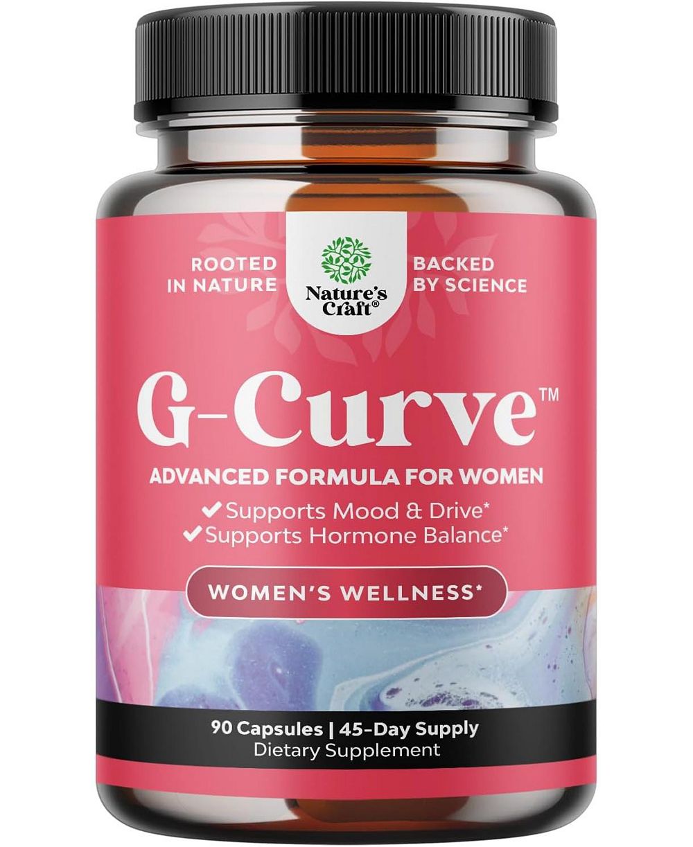 Nature's Craft G-Curve Advanced Formula для женщин, Horny Goat Weed с Maca и Tribడం Terrestris для энергии и настроения, 90 шт