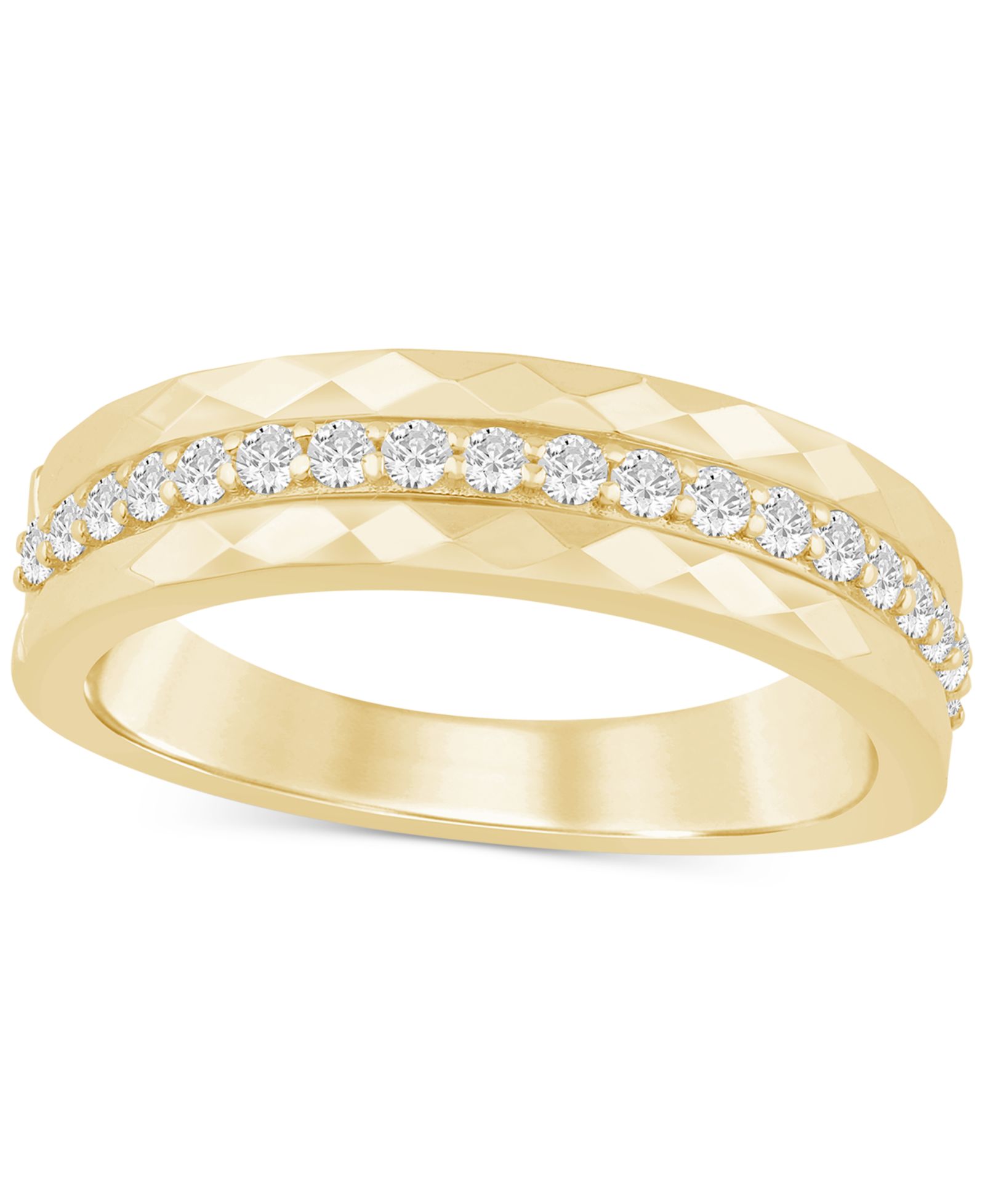 Свадебное кольцо с бриллиантовым огранением (1/4 ct. t.w.) из золота 14k