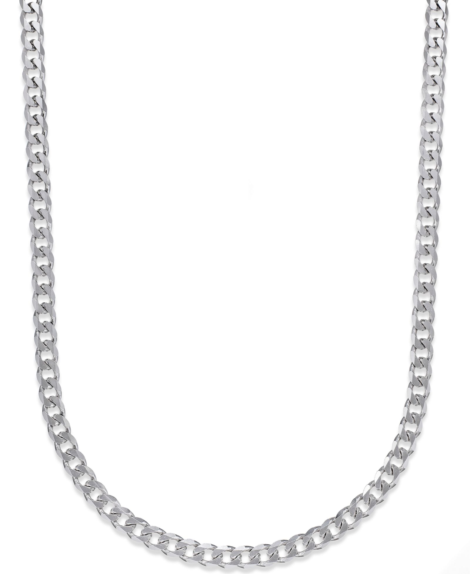 Мужская цепь-колье из стерлингового серебра Curb Chain
