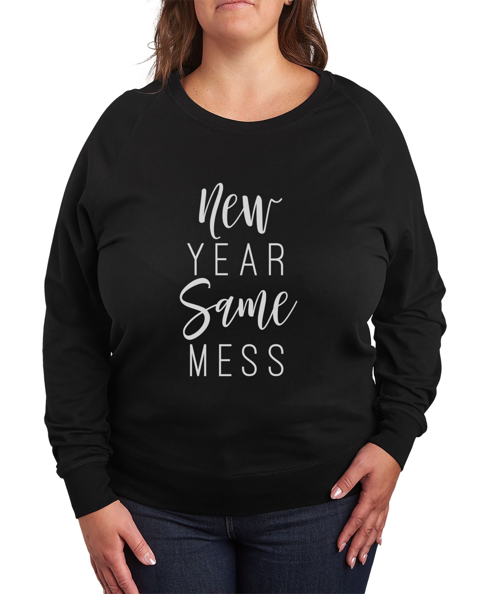Пуловер Hybrid Apparel Plus Size Trendy New Year Graphic