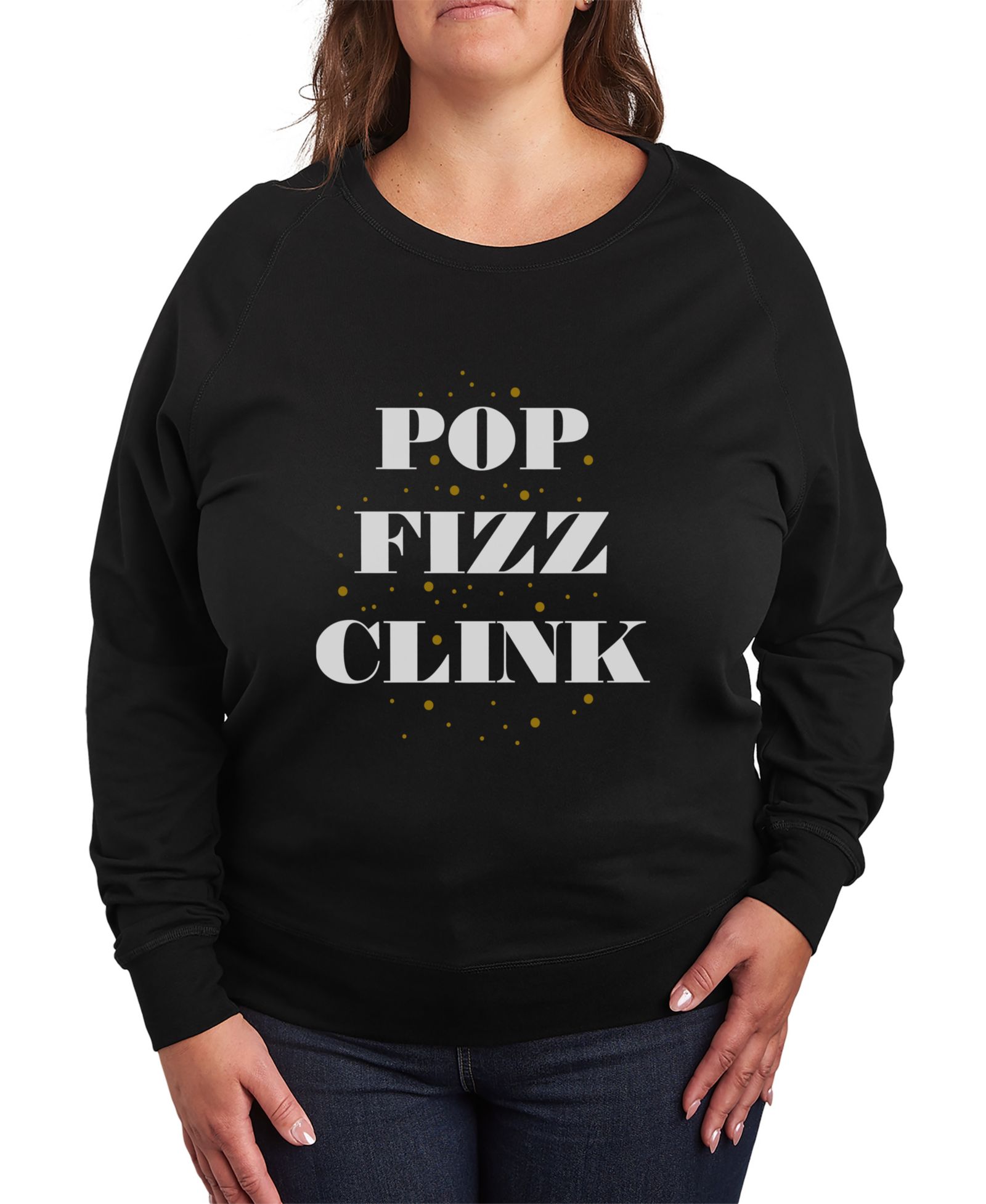 Hybrid Apparel Plus Size трендовый пуловер с графическим принтом Pop Fizz Clink