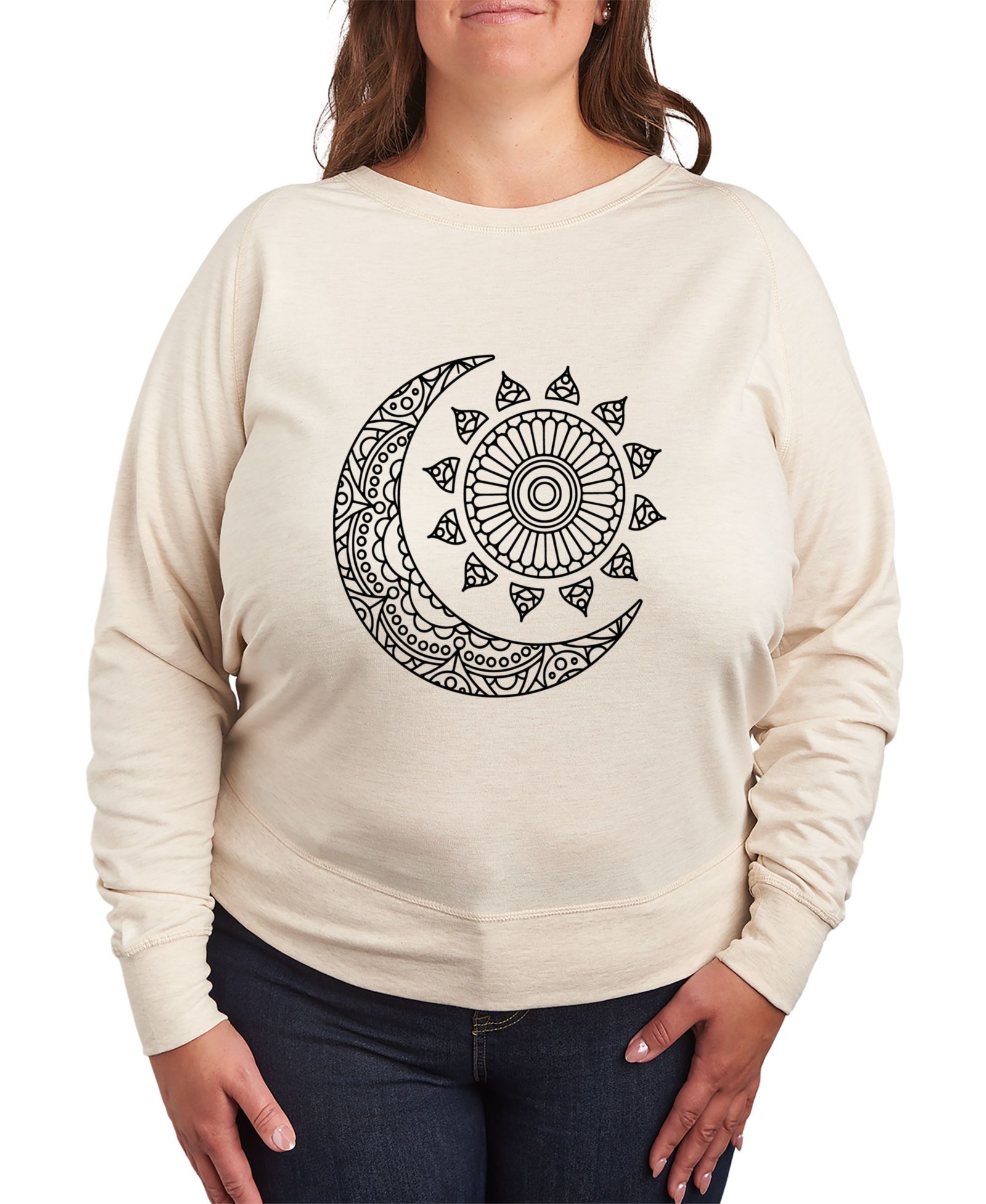 Женский пуловер Hybrid Apparel Plus Size Trendy Sun Moon Graphic
