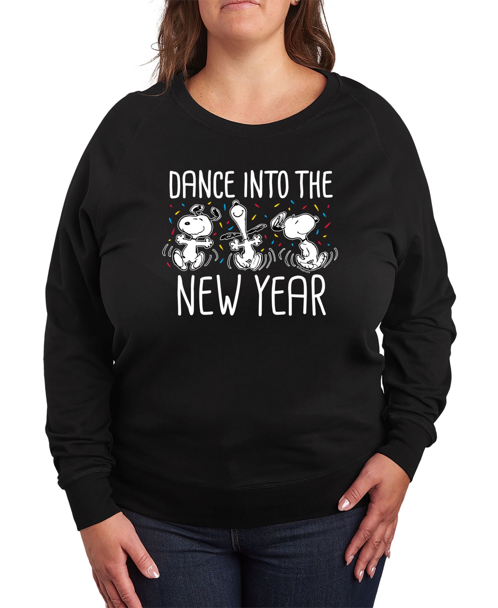 Пуловер Hybrid Apparel Plus Size Peanuts New Year Graphic