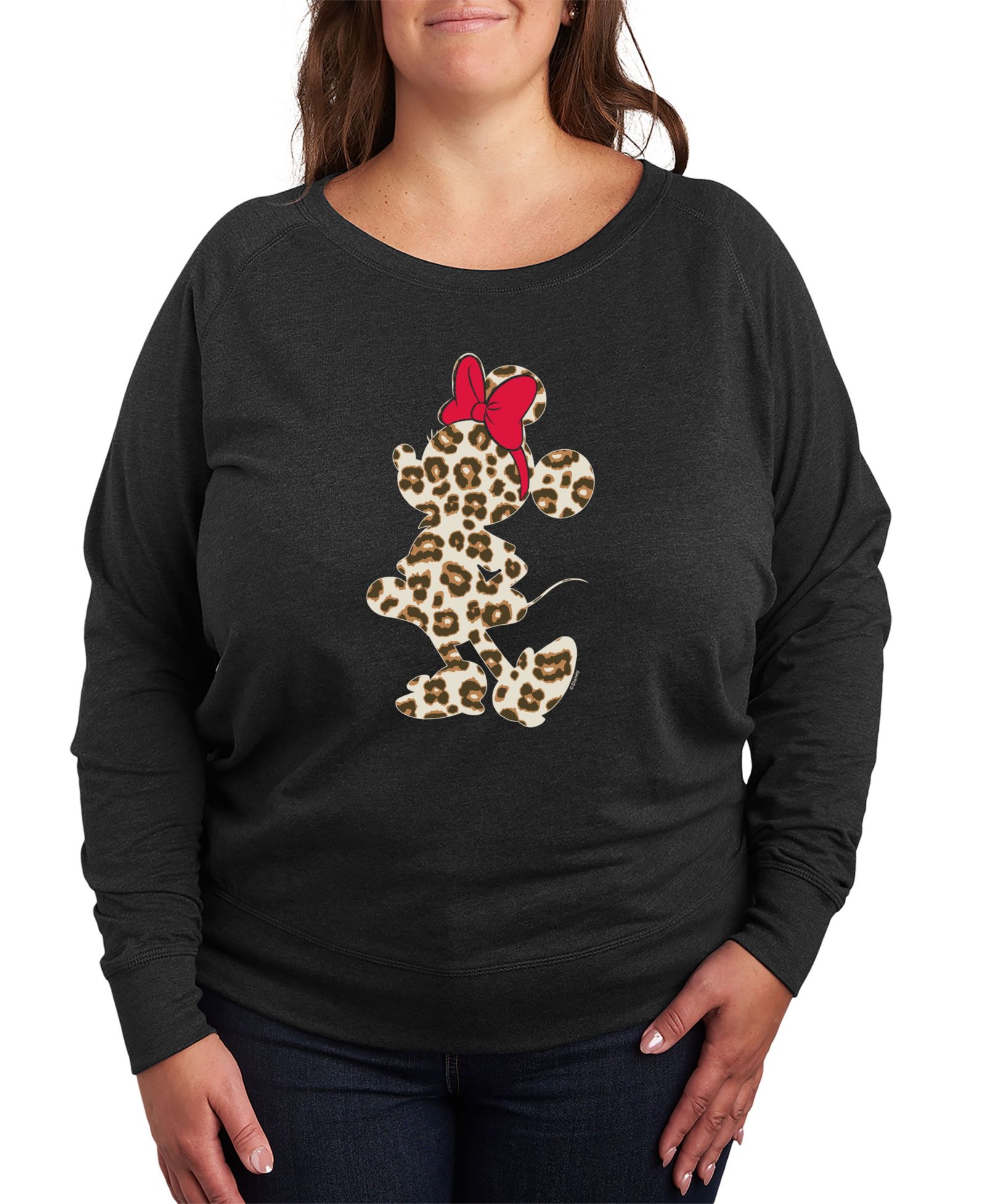 Пуловер Hybrid Apparel Plus Size Disney Minnie Mouse Leopard Graphic