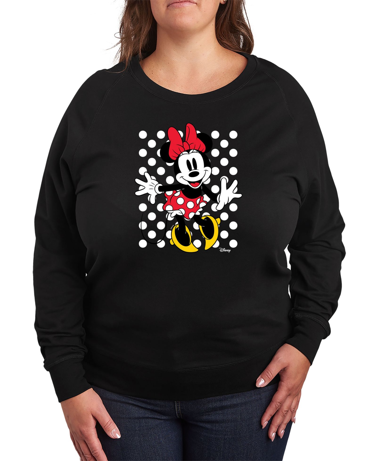 Пуловер T-shirt Hybrid Apparel Plus Size Disney Minnie Mouse Dots Graphic