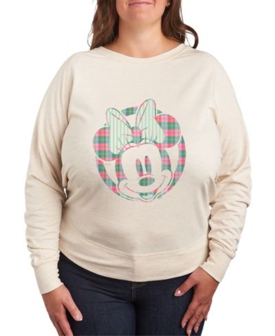Hybrid Apparel Plus Size Disney Minnie Mouse Plaid Graphic Pullover T-shirt