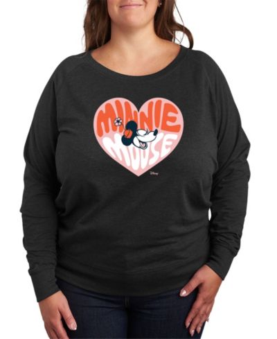Hybrid Apparel Plus Size Disney Minnie Mouse Heart Graphic Pullover T-shirt