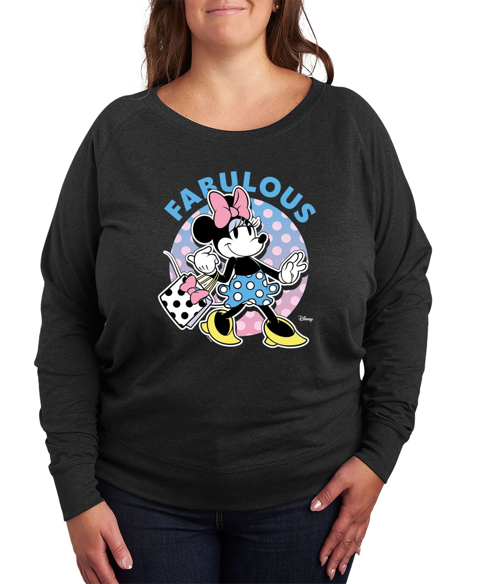 Hybrid Apparel Plus Size Disney Minnie Mouse Fabulous Graphic Pullover T-shirt