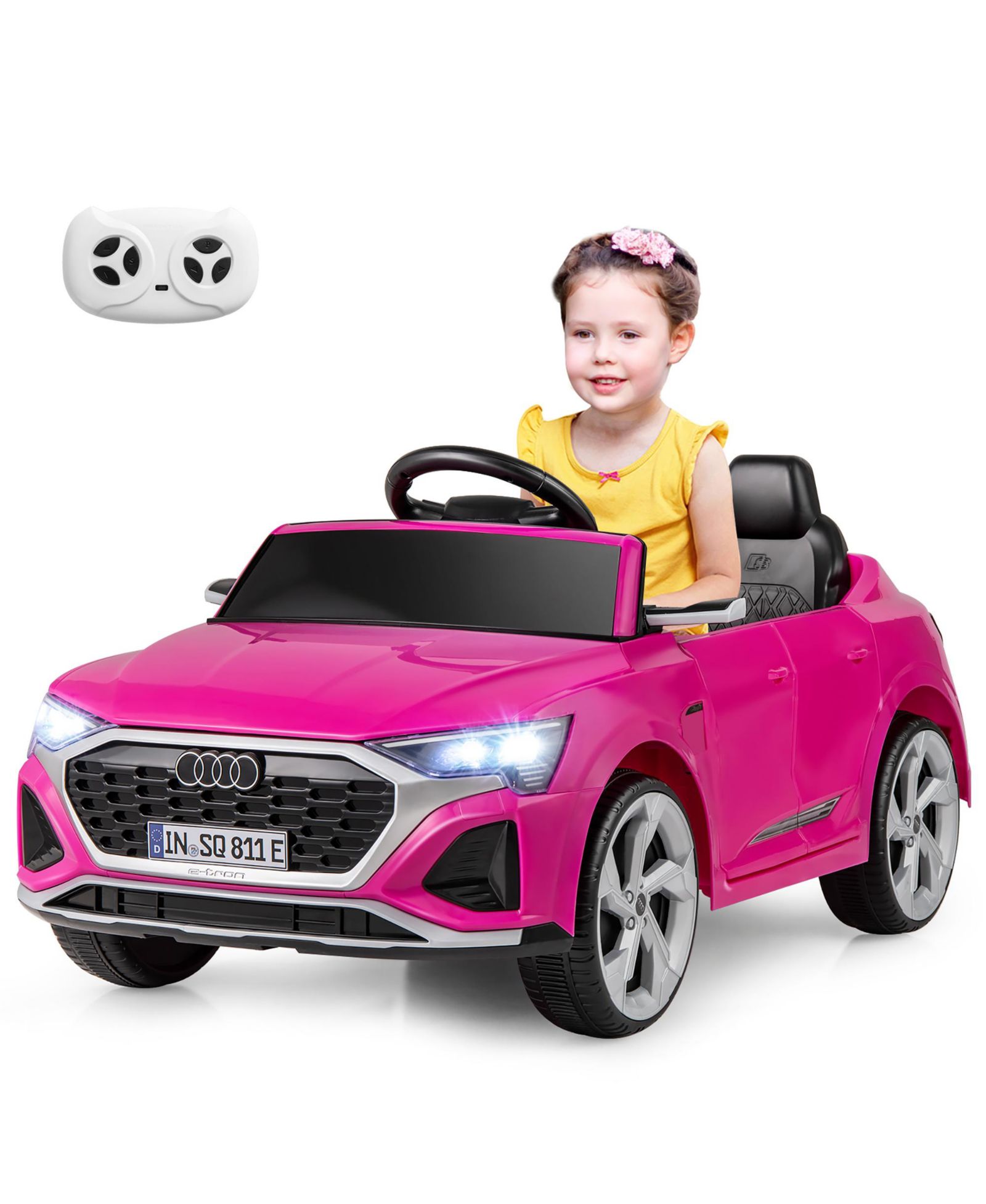 Gymax Audi SQ8 12V Remote Control 3-Speed Ride-On Car, 66 lb. Capacity, Ages 3+