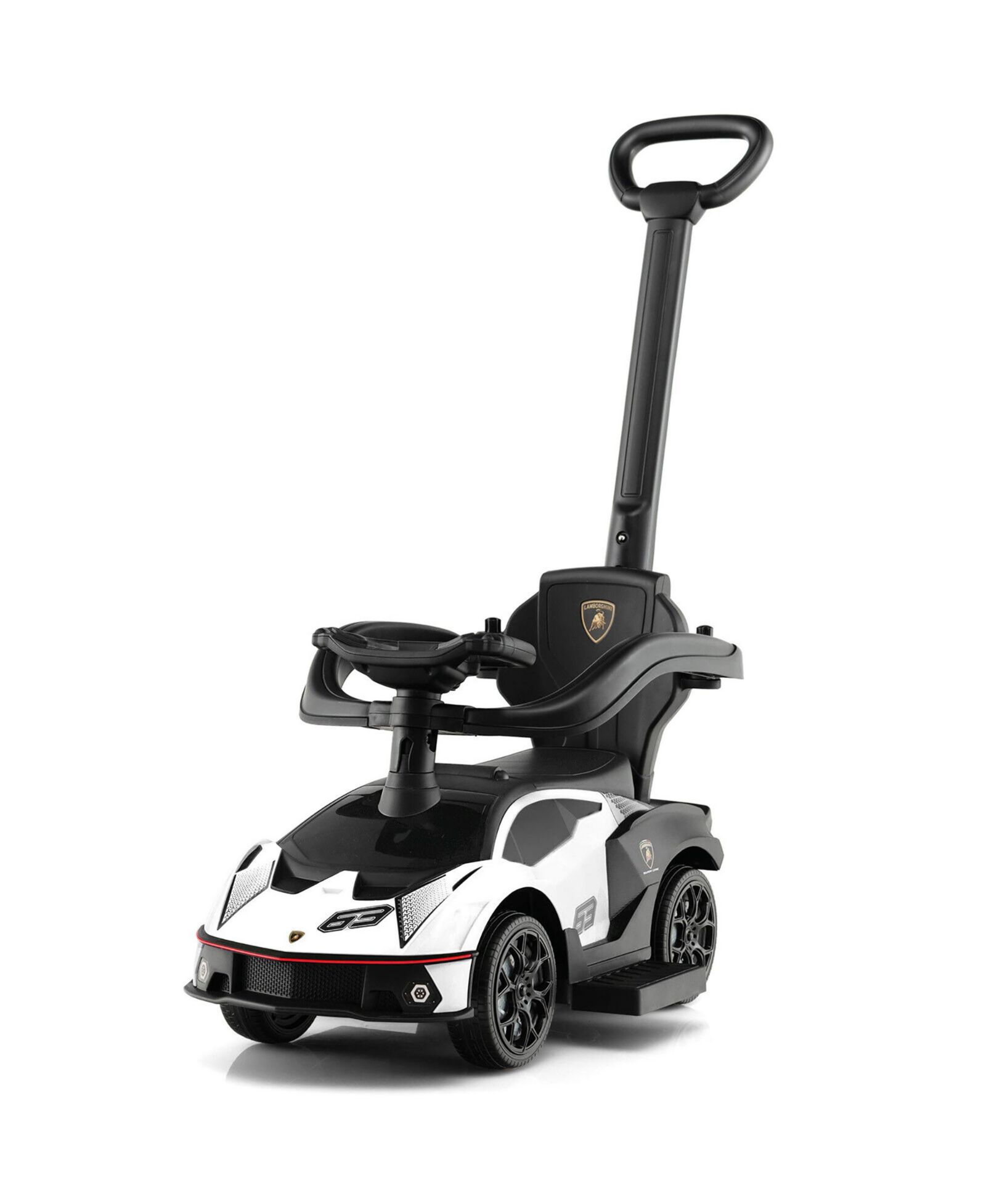 Gymax 3-in-1 Licensed Lamborghini Ride-On Car with Sound, 55 lb. Capacity, Ages 12-36 Months