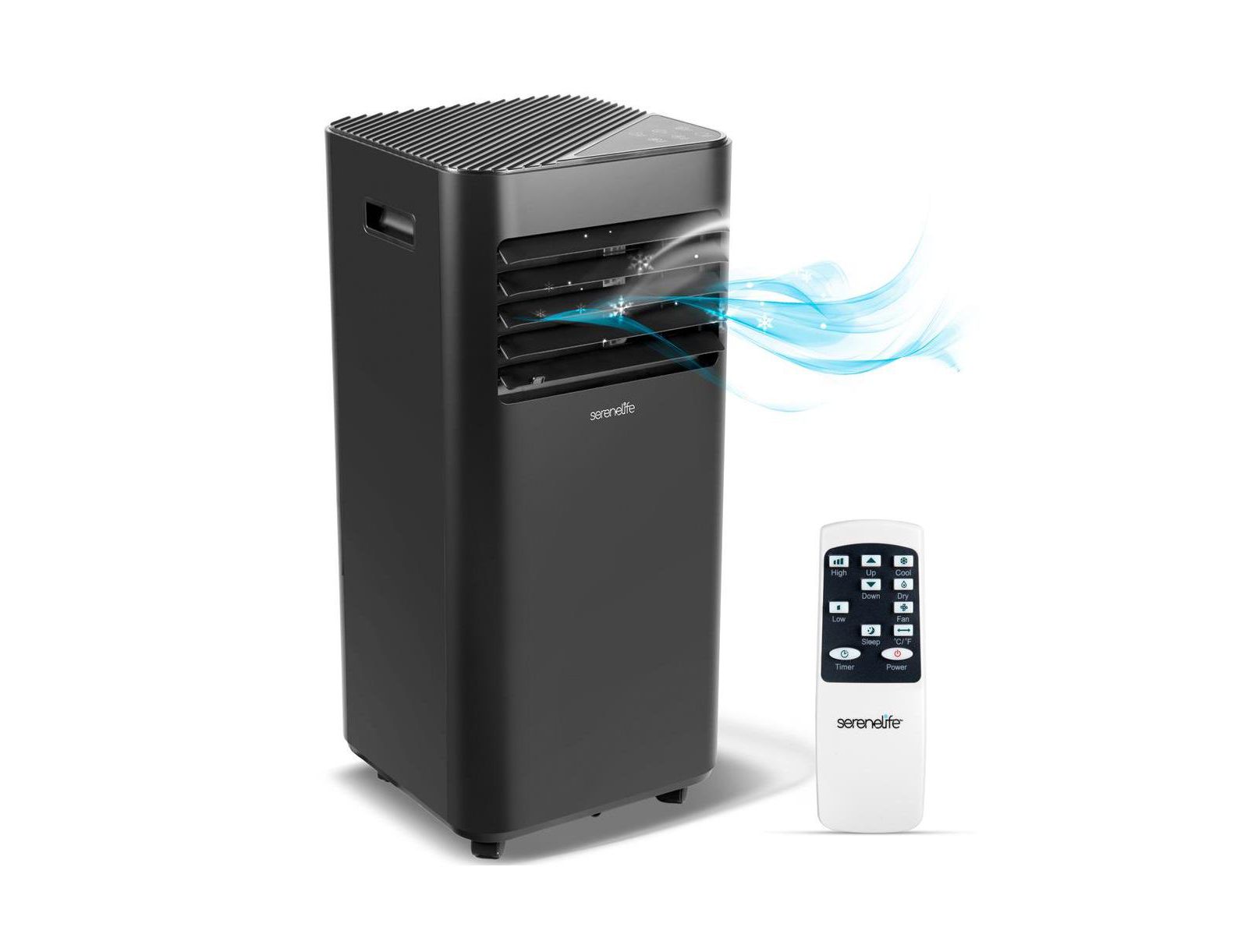 SereneLife Portable Air Conditioner, 10000 BTU, Dehumidifier & Fan Modes