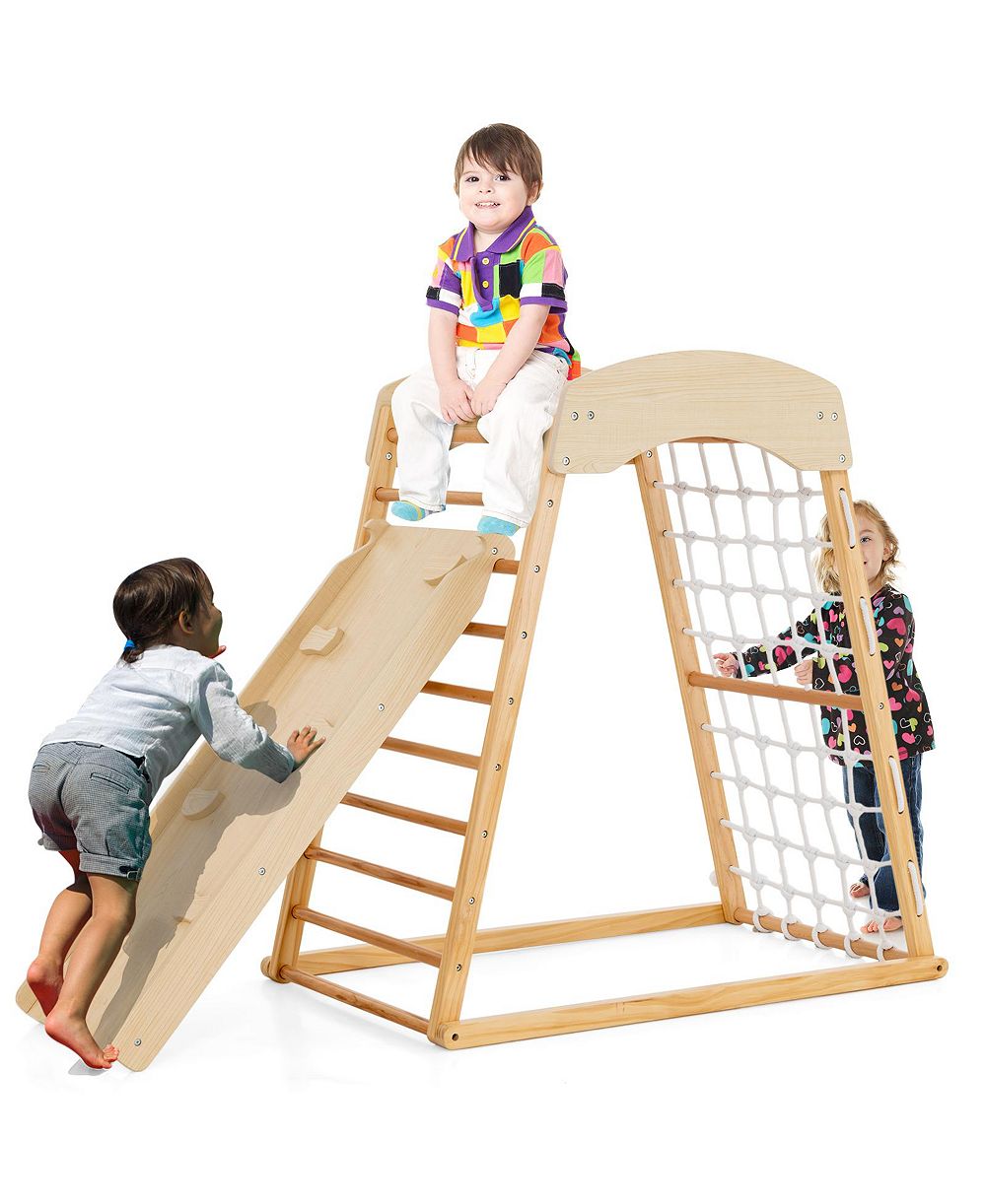 GOUUN 6-in-1 Деревянный игровой комплекс Jungle Gym с перекладинами