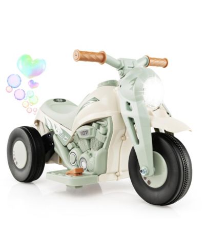 Gymax 6V Kids Bubble Car Electric Ride-On Motorcycle with LED Headlight & Music, 66 lbs Capacity, Ages 3-7
