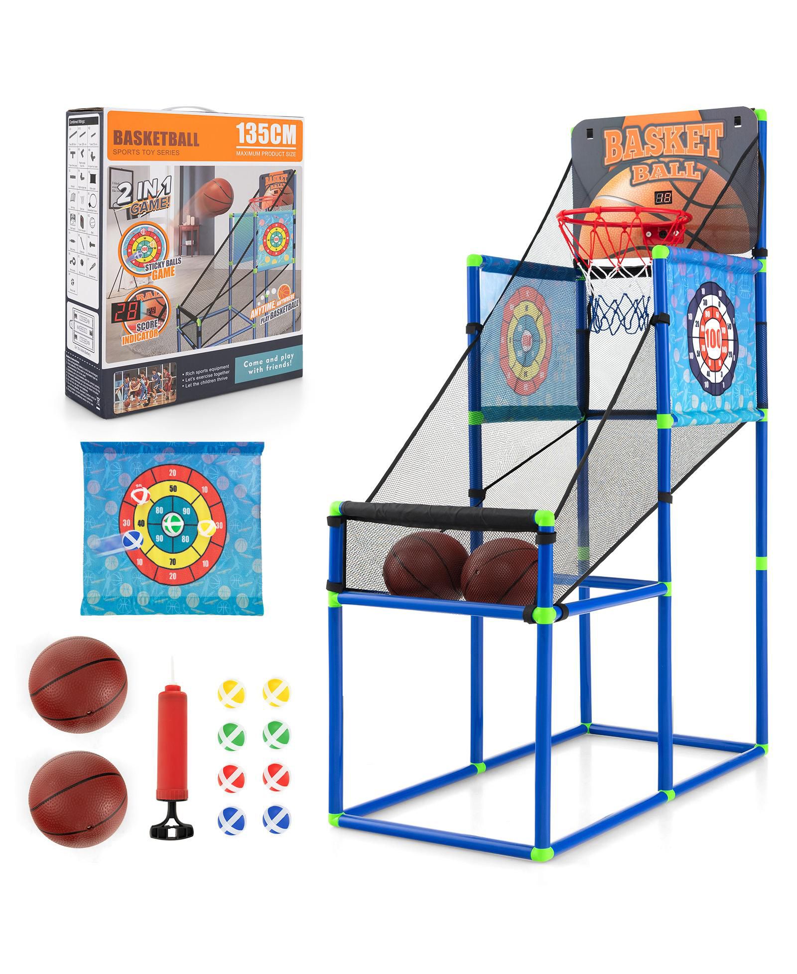 Gouun Electronic Scorer 2-In-1 Basketball Arcade Game