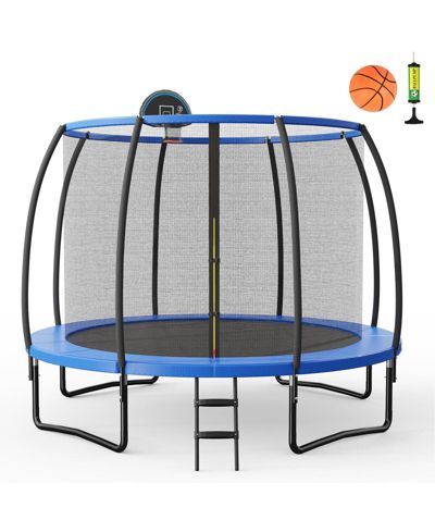 Игровой батут 12 Ft с баскетбольным кольцом и защитной сеткой