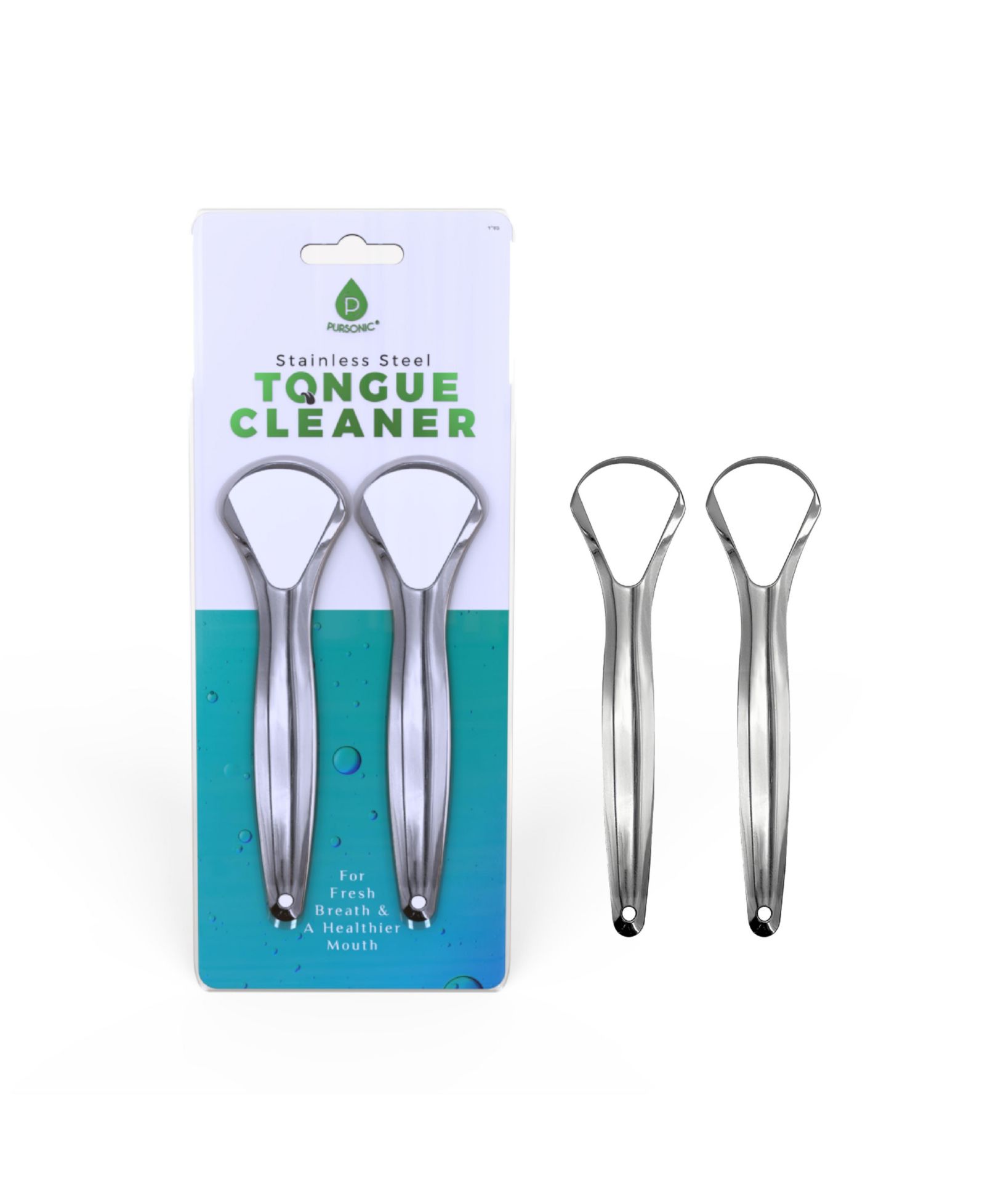 Stainless Steel Tongue Cleaner – 2 Pack