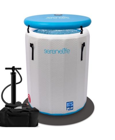 Надувная ванна для ледяного погружения SereneLife с крышкой, Black