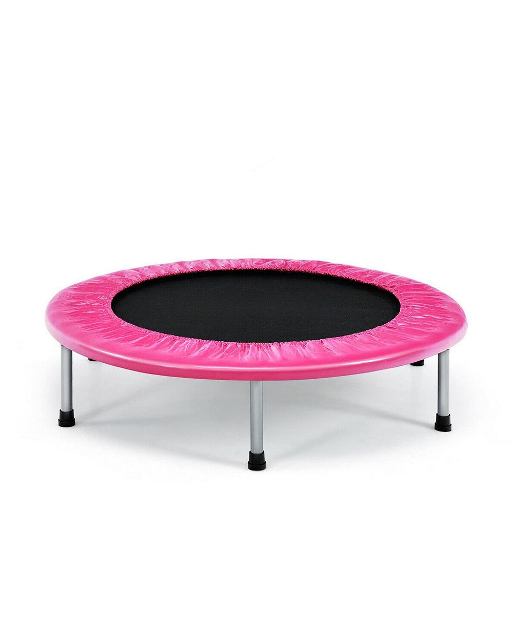 38 Inch Mini Folding Trampoline Portable Leisure Fitness Backboard