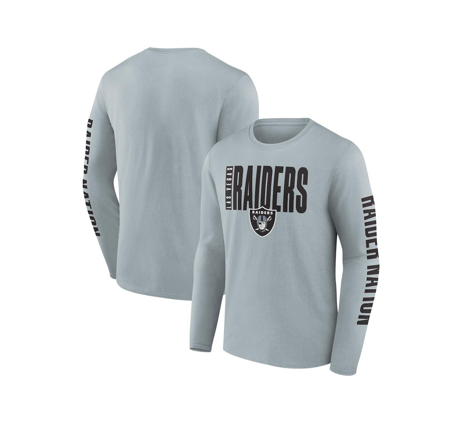 Fanatics Men's Gray Las Vegas Raiders Vision Long Sleeve T-Shirt