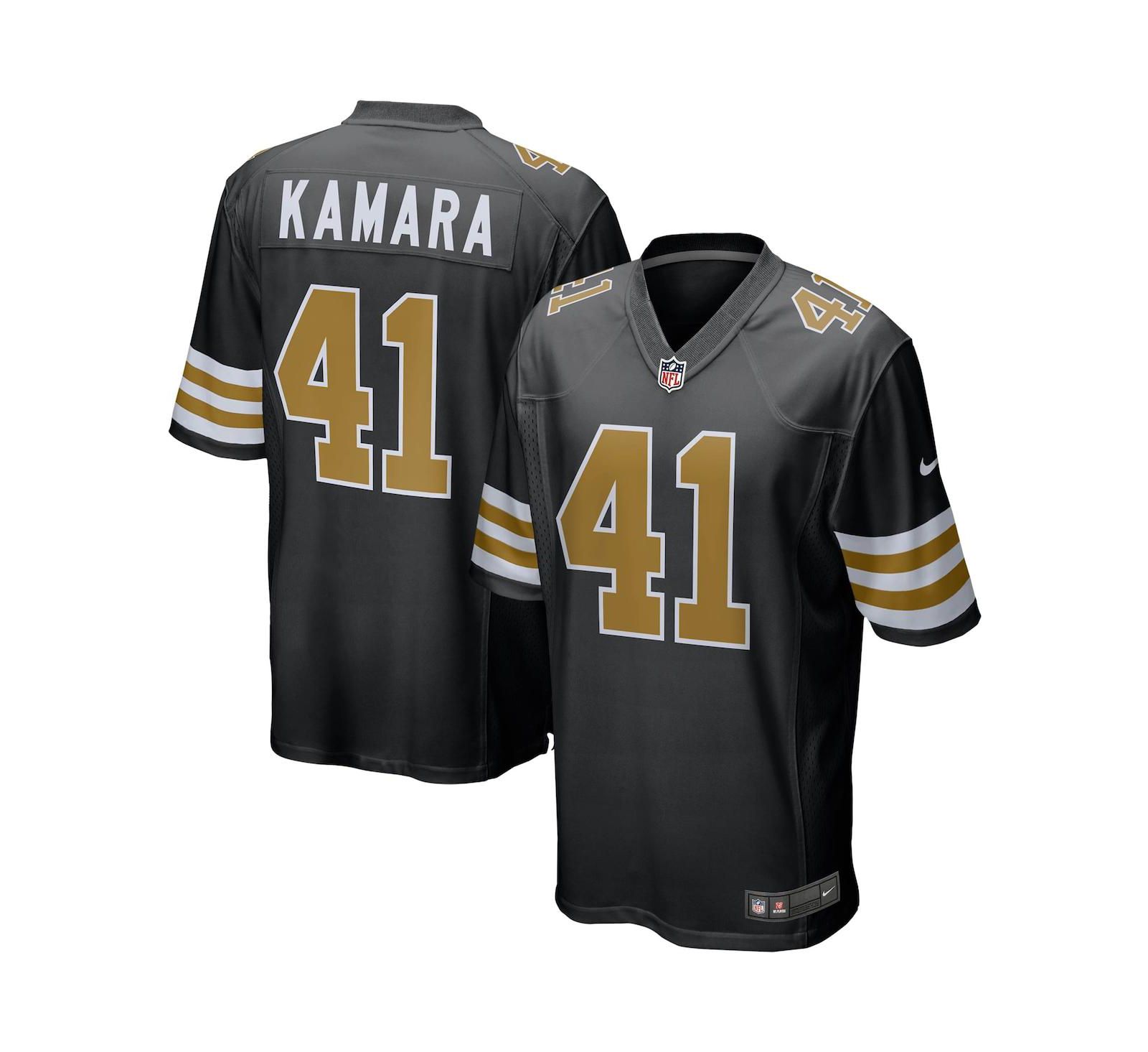 Nike Men's Alvin Kamara Black New Orleans Saints Alternate Game Jersey
