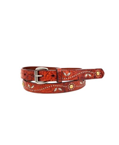 OLD TREND Women's Floral Breeze Leather Belt