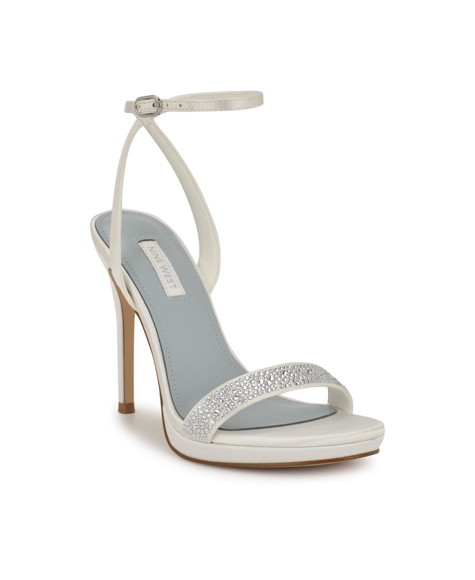 Nine West Women's Loola Bridal Satin High Stiletto Sandals