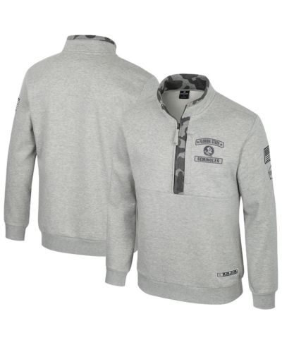 Colosseum Мужская флисовая куртка на молнии Florida State Seminoles Heather Gray