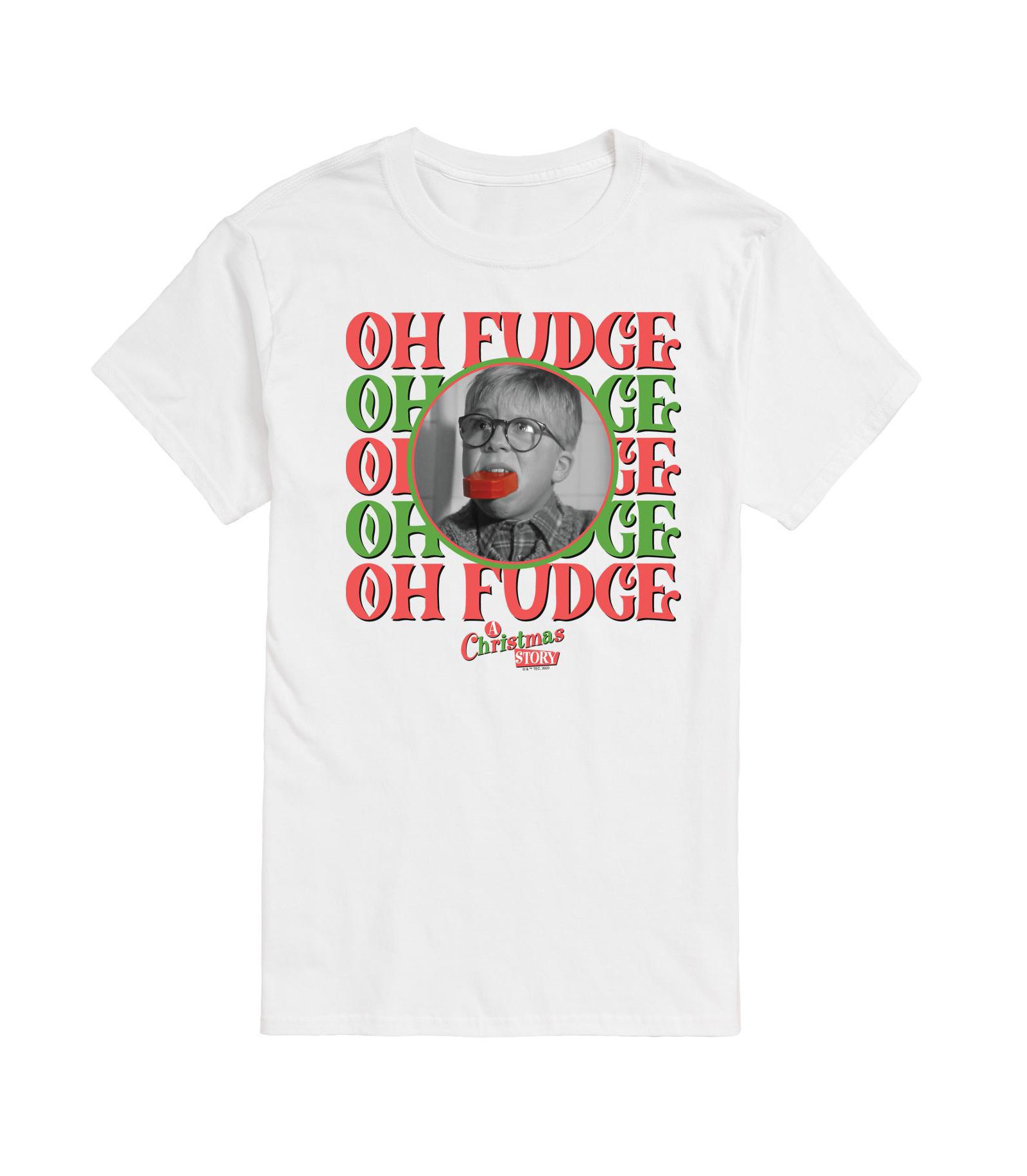 AIRWAVES Men's A Christmas Story Oh Fudge Short Sleeve Tee