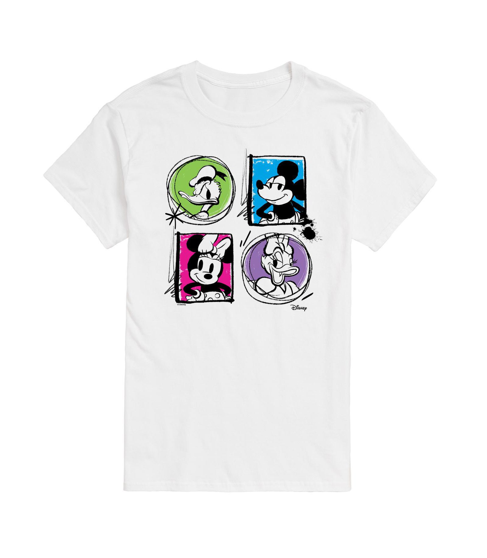 AIRWAVES Men's Disney Mickey Friends Grid Short Sleeve Tee