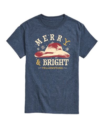AIRWAVES Men's Yellowstone Merry and Bright Short Sleeve Tee