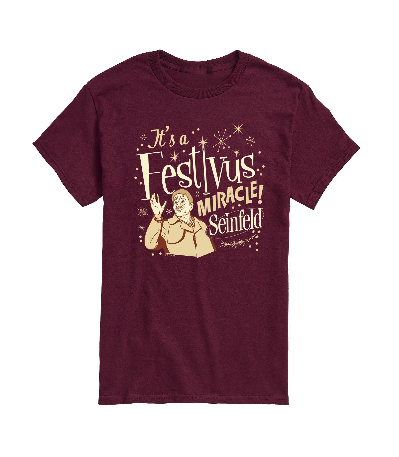 AIRWAVES Men's Seinfeld Festivus Short Sleeve Tee