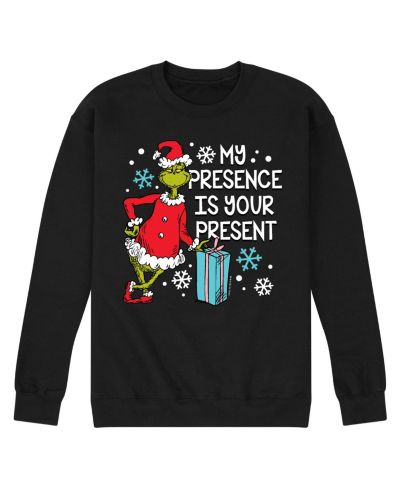 AIRWAVES Мужской флисовый лонгслив The Grinch My Presence Is Your Present